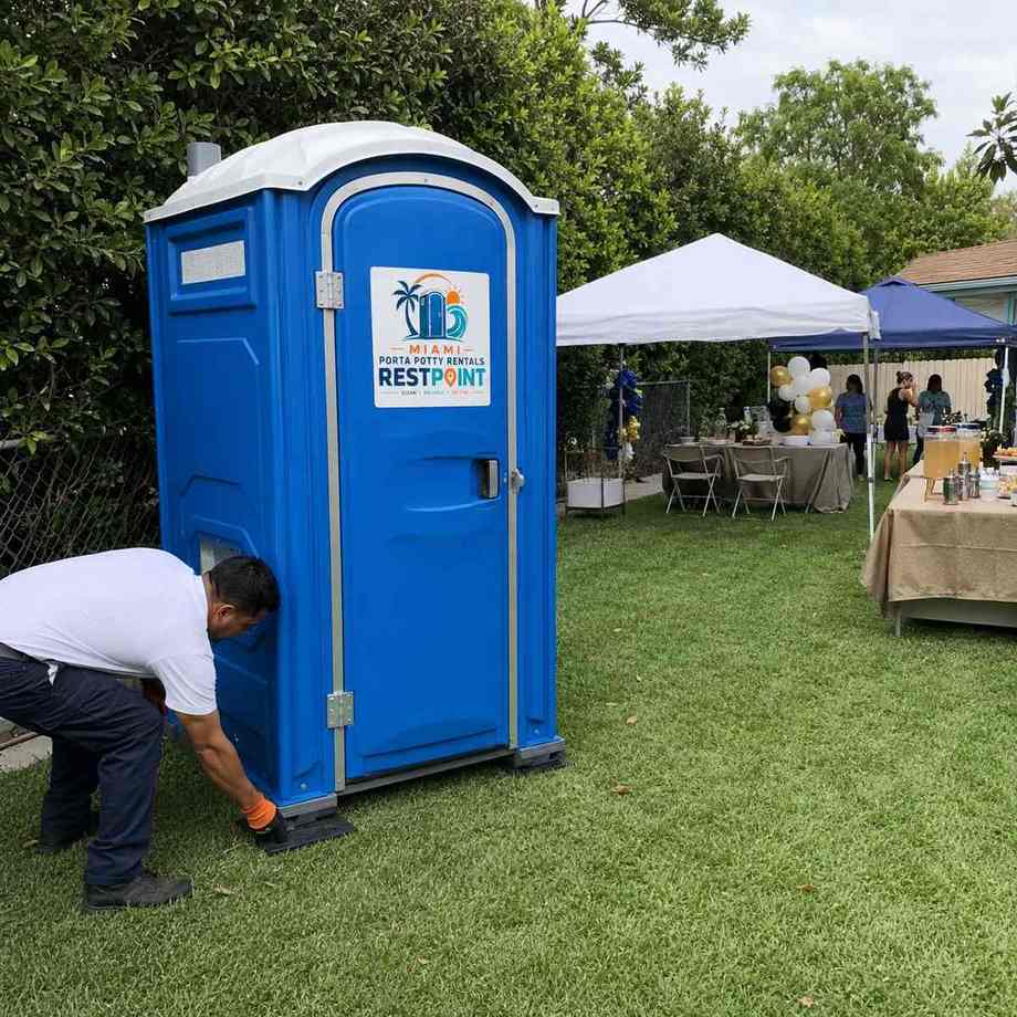 Backyard party porta potty rental and service in Miami