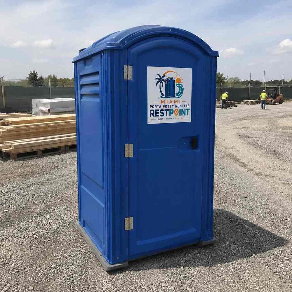 Job site portable toilet rental in Miami